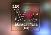 Moscovium chemical element, illustration