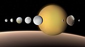 Moons of Saturn Compared