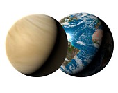 Earth compared to Venus
