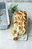 Salmon and cream cheese pull-apart finger bread