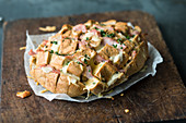 Pull-apart ham and cheese bread