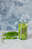 Pickled green peas