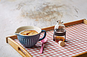 Plum porridge with maple syrup