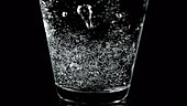 Carbonated water, slow motion