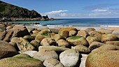 Granite boulders on a beach