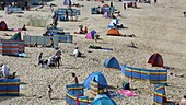 Crowded beach, St Ives, UK