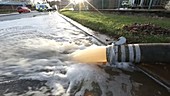 Pumping out floodwater
