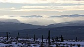 Peaks in cloud in winter