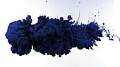 Coloured ink in liquid, slow motion