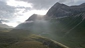 Albula Pass in sunlight, Switzerland