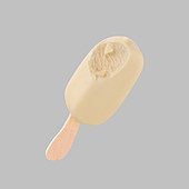 Mini white chocolate ice lolly