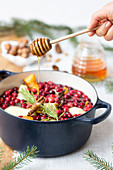 Cranberry Poached Pears