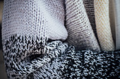 A hand-knitted cape (detail)