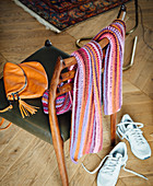 A horizontally crocheted stola