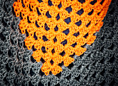 A crocheted shoulder shawl (detail)