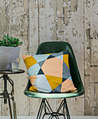 A homemade kaleidoscope cushion cover