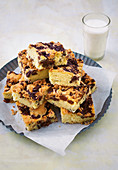 Chocolate and nuts slices