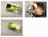 How to make salmon terrine wrapped in leeks