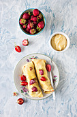 Erdbeer-Vanille-Crepes