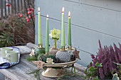 Unusual Advent Wreath With String Ball As A Candle Holder
