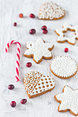 Gingerbread cookies with royal icing