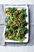 Broccolini with anchovy almonds
