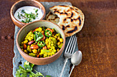 Vegitarian curry made from almonds