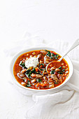 Indian-spiced lamb and chickpea soup