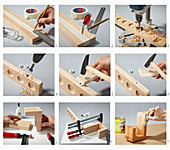 Instructions for making wooden kitchen shelf