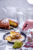 Birnen-Keks-Kuchen aus der Ukraine