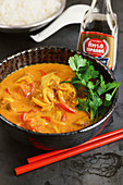 Quick fish curry with tomatoes and turmeric (Singapore)