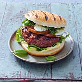 A grilled Italian burger