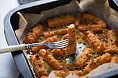 Oven-baked carrots with a panko coating (vegan)