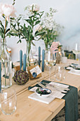 Festively set Scandinavian-style table