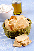 Crackers in a basket