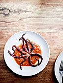 Baby octopus with 'nduja dressing
