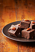 Spiced chocolate and ginger fudge squares
