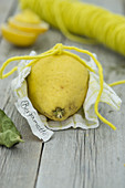 Bergamot wrapped in a cloth
