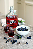 Homemade Gin with sloes