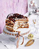 Schokoladen-Dattel-Torte mit Brandy zu Weihnachten