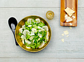 Turnip salad with Parmesan cheese