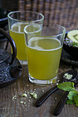 Grüner Tee (Matcha), ohne aufschäumen zubereitet
