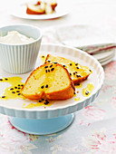Passionfruit drizzle cake