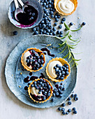 Blueberry and lemon verbena tarts