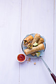 Spring rolls with sweet-and-sour sauce