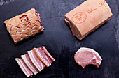 Various cuts of pork