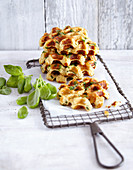 Parmesan waffles with herbs (low carb)