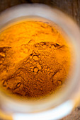 Turmeric powder (seen from above)