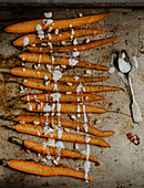 Roasted carrots with a yoghurt dressing
