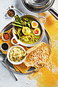 Turmeric and boiled egg curry